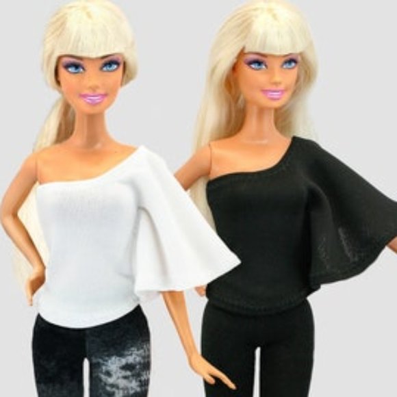Barbie Other - Top For Barbie- T 015 -One Sleeve Doll Shirt -Handmade Doll